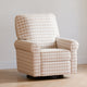 B17787TGH,Monogram by Namesake,Monroe Pillowback Power Recliner in Tan Gingham