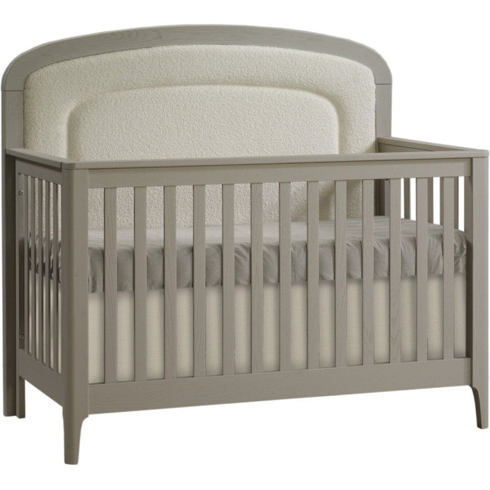 Natart Palo 5-in-1 Convertible Crib with Upholstered Panel Bouclé Beige