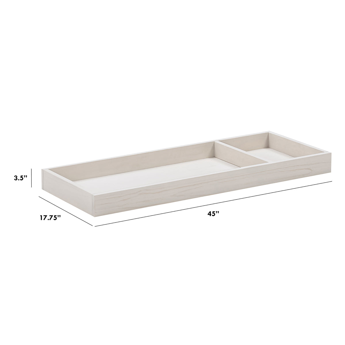 M0619WDF,The MDB Family,Universal Wide Removable Changing Tray in White Driftwood
