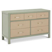 M24816FSPSEW,Namesake,Eloise 7-Drawer Assembled Dresser in French Sage and Performance Sand Eco-Weave