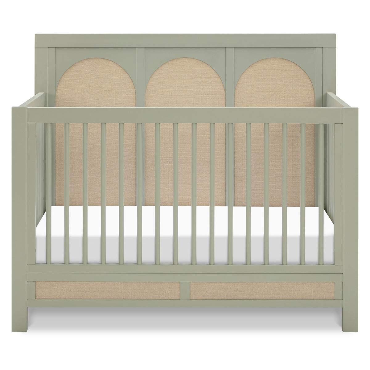 M24801FSPSEW,Namesake,Eloise 4-in-1 Convertible Crib in French Sage and Performance Sand Eco-Weave