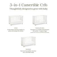B14301RW,Namesake,Tanner 3-in-1 Convertible Crib in Warm White