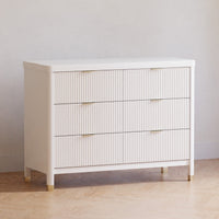 M26716RW,Namesake,Brimsley Tambour 6-Drawer Assembled Dresser in Warm White