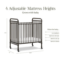 M15598UR,Namesake,Abigail 3-in-1 Convertible Mini Crib in Vintage Iron