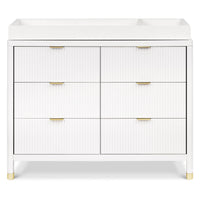 M26716RW,Namesake,Brimsley Tambour 6-Drawer Assembled Dresser in Warm White