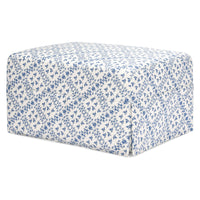 M21785BLT,Namesake,Sarah Flint x Namesake Crawford Gliding Ottoman in Blue Lattice Performance Eco-Weave