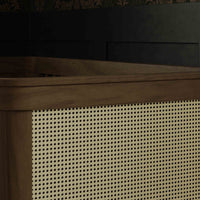 M23701NLBC,Namesake,Marin with Cane 3-in-1 Convertible Crib in Natural Walnut and Blonde Cane