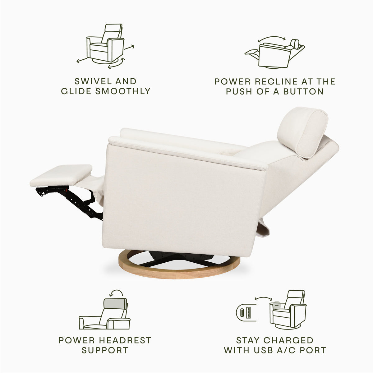 Namesake Willa Plus Power Glider Recliner w/ Power Headrest