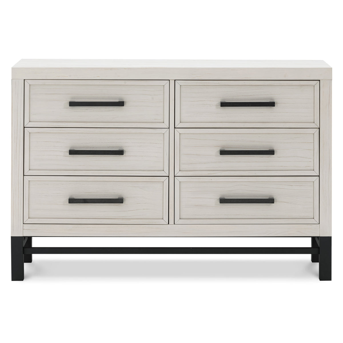 B25816WDF,Monogram by Namesake,Newbern 6-Drawer Assembled Dresser in White Driftwood