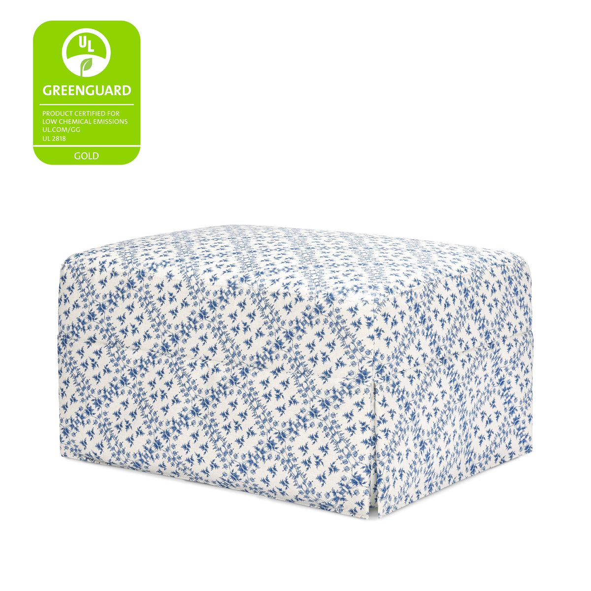 M21785BLT,Namesake,Sarah Flint x Namesake Crawford Gliding Ottoman in Blue Lattice Performance Eco-Weave