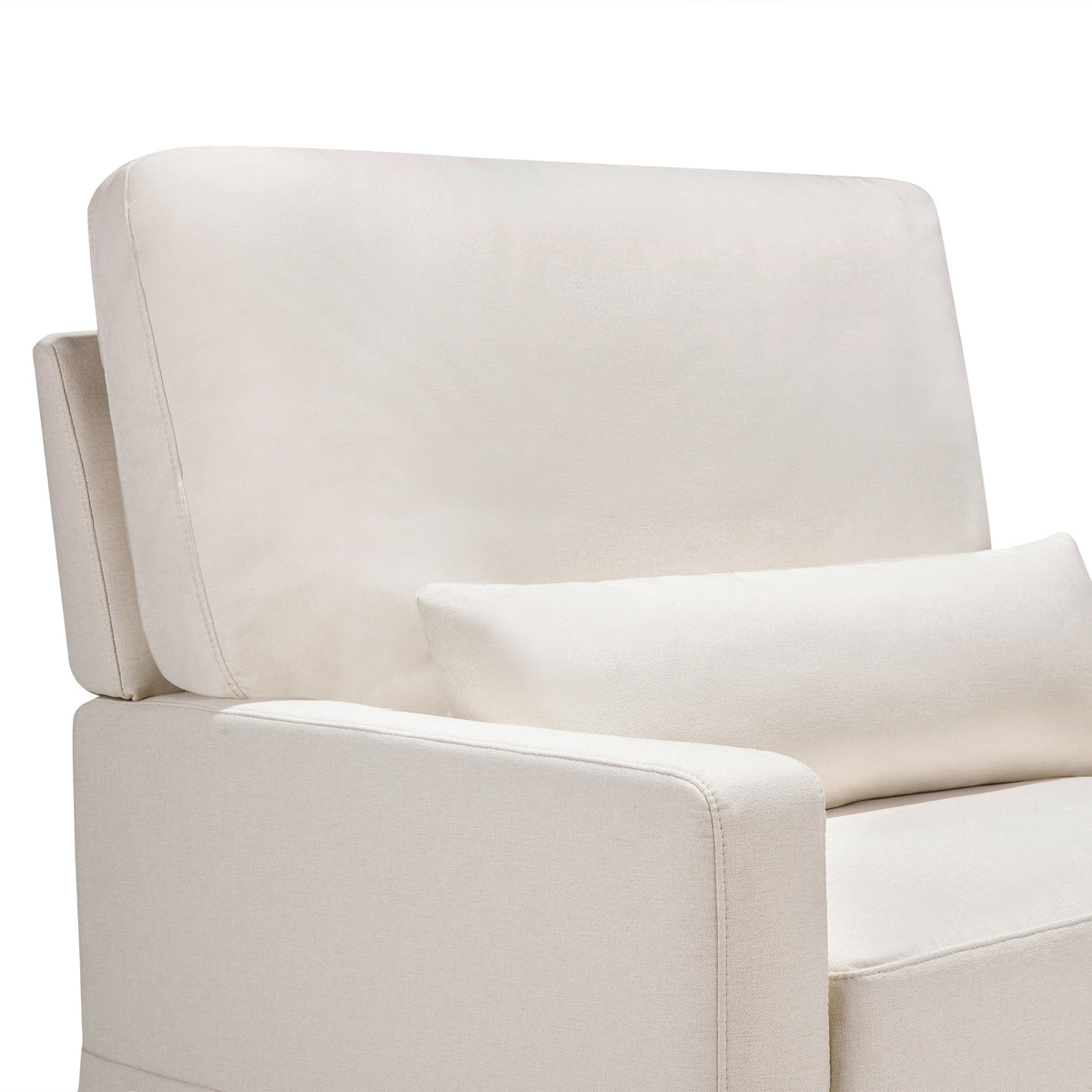 M21797PCMEW,Namesake,Crawford Chair and a Half Pillowback Swivel Glider in Performance Cream Eco Weave