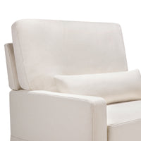 M21797PCMEW,Namesake,Crawford Chair and a Half Pillowback Swivel Glider in Performance Cream Eco Weave