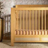M24801HYPSEW,Namesake,Eloise 4-in-1 Convertible Crib in Honey & Performance Sand Eco-Weave