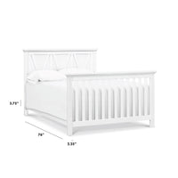 M7689LW,The MDB Family,Full Size Bed Conversion Kit in Linen White
