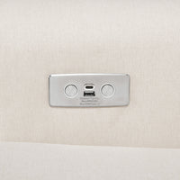 M21987PCMEW,Namesake,Harbour Power Recliner in Performance Cream Eco-Weave