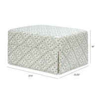 M21785GLT,Namesake,Sarah Flint x Namesake Crawford Gliding Ottoman in Green Lattice Performance Eco-Weave