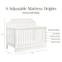 M10701RW,Namesake,Emma Regency 4-in-1 Convertible Crib in Warm White