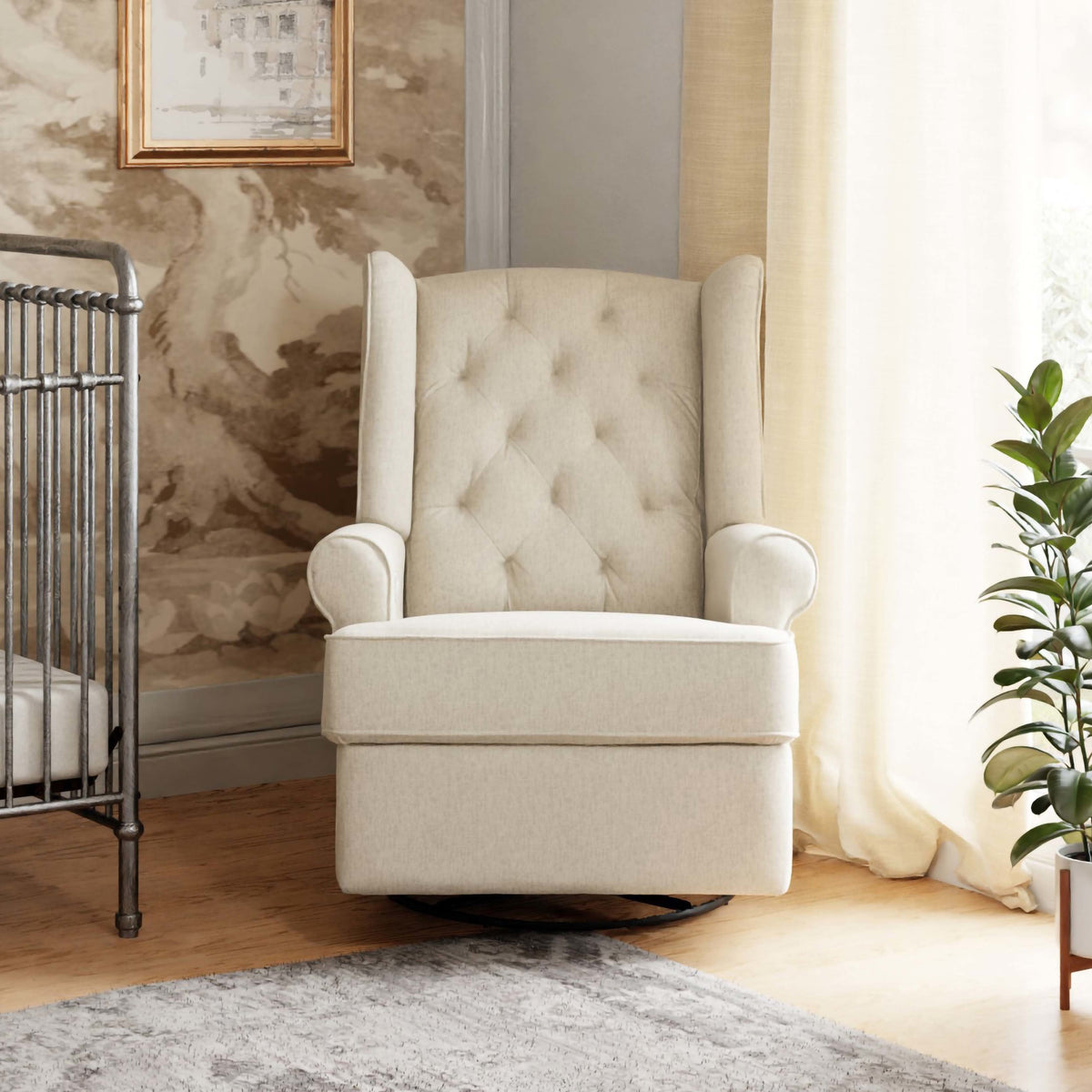 M21987PCMEW,Namesake,Harbour Power Recliner in Performance Cream Eco-Weave