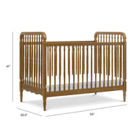 M7101NL,Namesake,Liberty 3-in-1 Convertible Spindle Crib w/Toddler Bed Conversion Kit in Natural Walnut