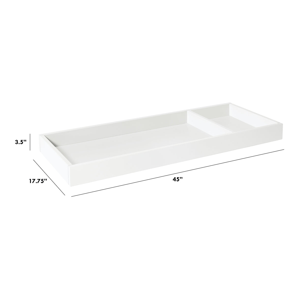 M0619RW,The MDB Family,Universal Wide Removable Changing Tray in Warm White