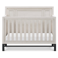 B25801WDF,Monogram by Namesake,Newbern 4-in-1 Convertible Crib in White Driftwood