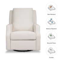 M22287PCMEW,Namesake,Crewe Recliner and Swivel Glider in Performance Cream Eco-Weave