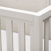 B25801WDF,Monogram by Namesake,Newbern 4-in-1 Convertible Crib in White Driftwood