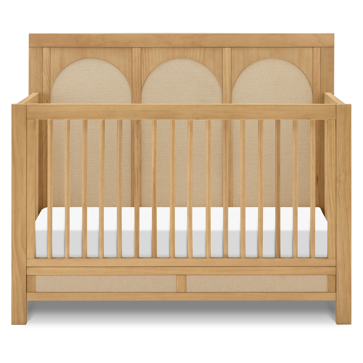 M24801HYPSEW,Namesake,Eloise 4-in-1 Convertible Crib in Honey & Performance Sand Eco-Weave